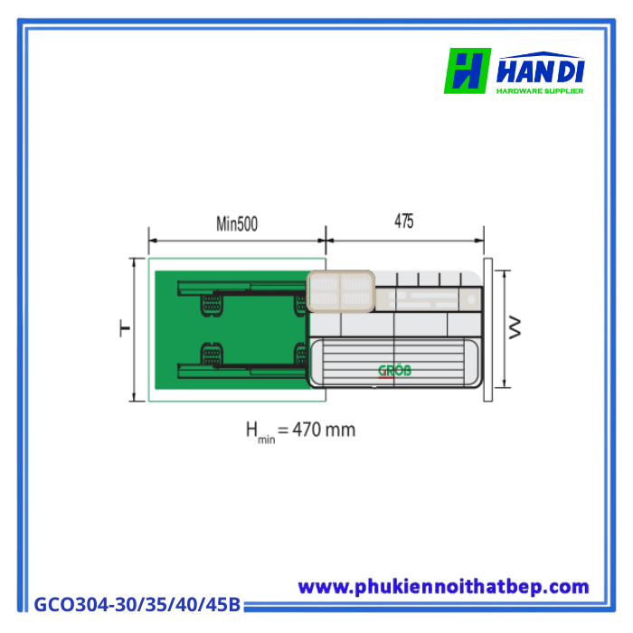 Kệ Đựng Gia Vị Grob GCO304