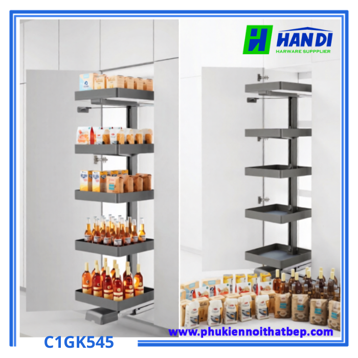 Kệ đựng tủ đồ khô 5 tầng Grob C1GK545