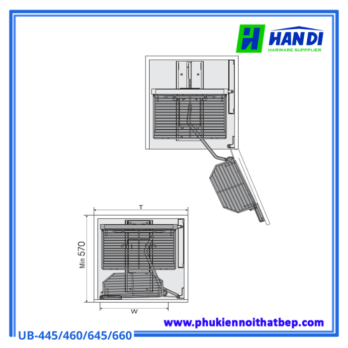 Kệ đựng tủ đồ khô nan sợi Grob UB-445, 460, 645, 660