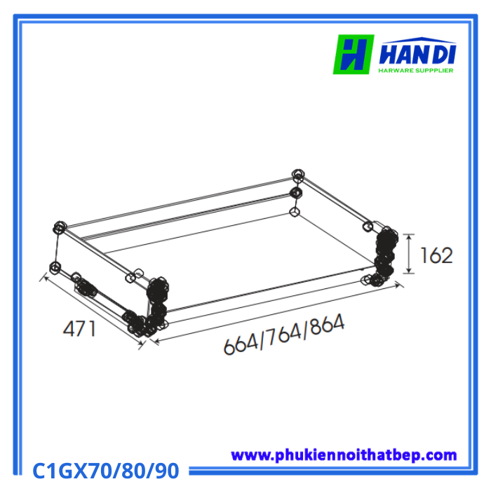kệ đựng xoong nồi Grob C1GX70/80/90