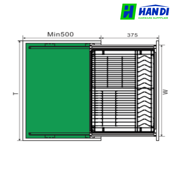 Kệ đựng xoong nồi bát đĩa đa năng hợp kim thép Grob GP-60