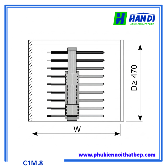 Kệ vắt quần áo treo đỉnh C1M.8