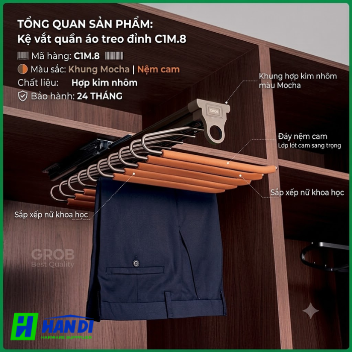 Kệ vắt quần áo treo đỉnh C1M.8
