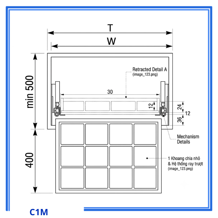 Kệ vắt quần âu Grob C1M.27/C1M.287/C1M.29