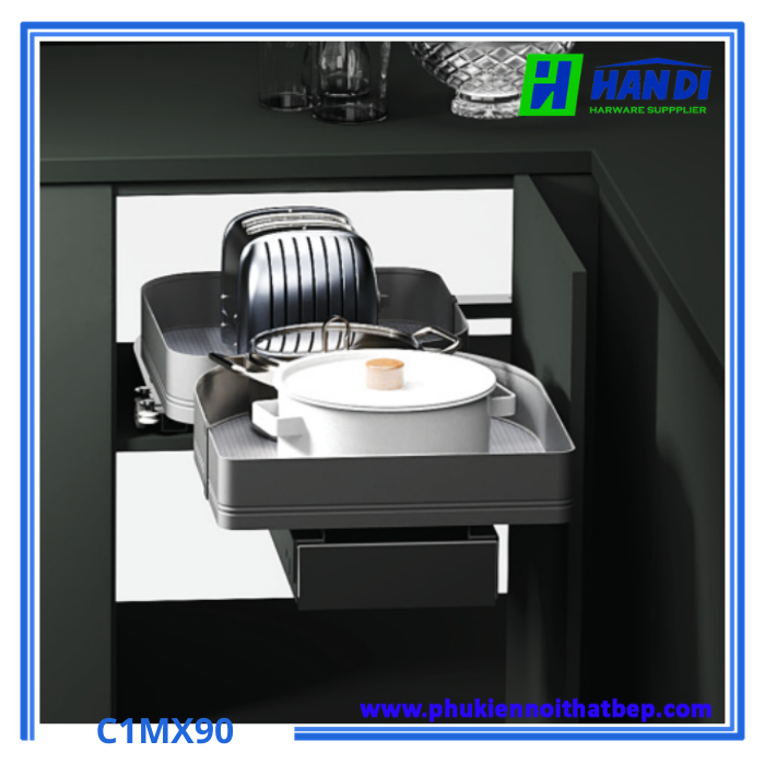 Mâm xoay góc 1 tầng Grob C1MX90