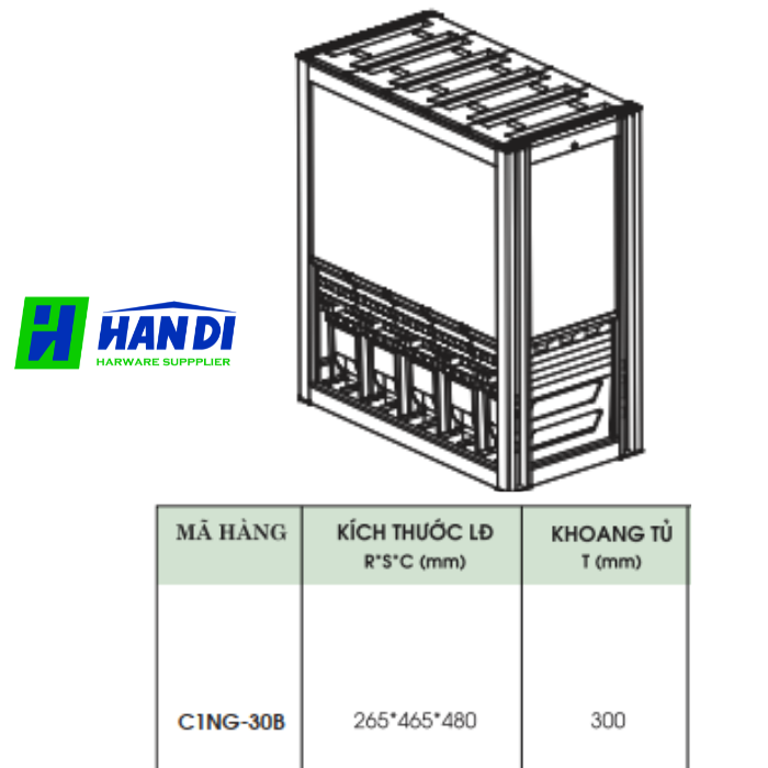 Thùng đựng gạo hợp kim nhôm C1NG- 30