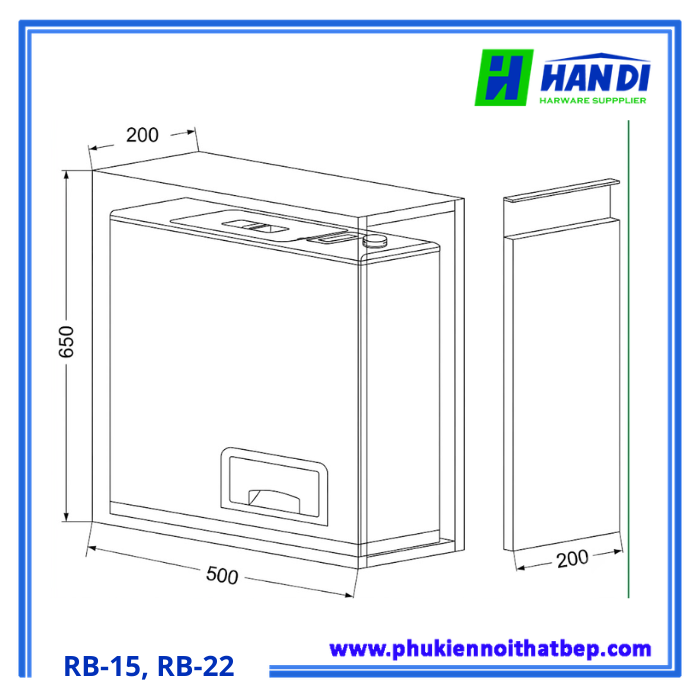 Thùng Gạo Gắn Cánh RB-15, RB-22