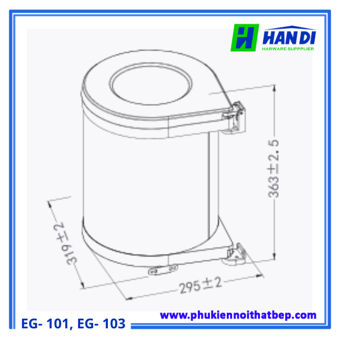 Thùng Rác Tròn EG- 101, EG- 103