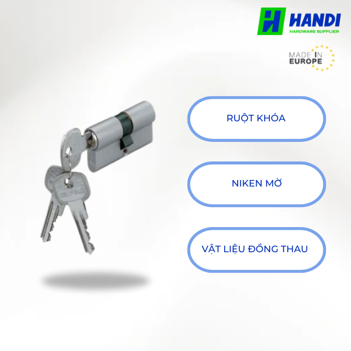 Mô tả ruột khóa hai đầu chìa europe hafele 916.00.007