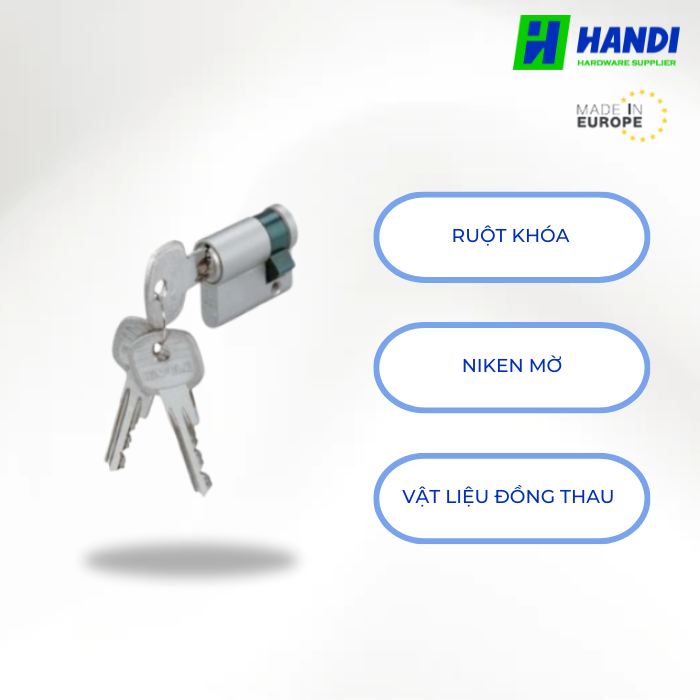 Mô tả ruột khóa một đầu chìa europe hafele 916.00.603