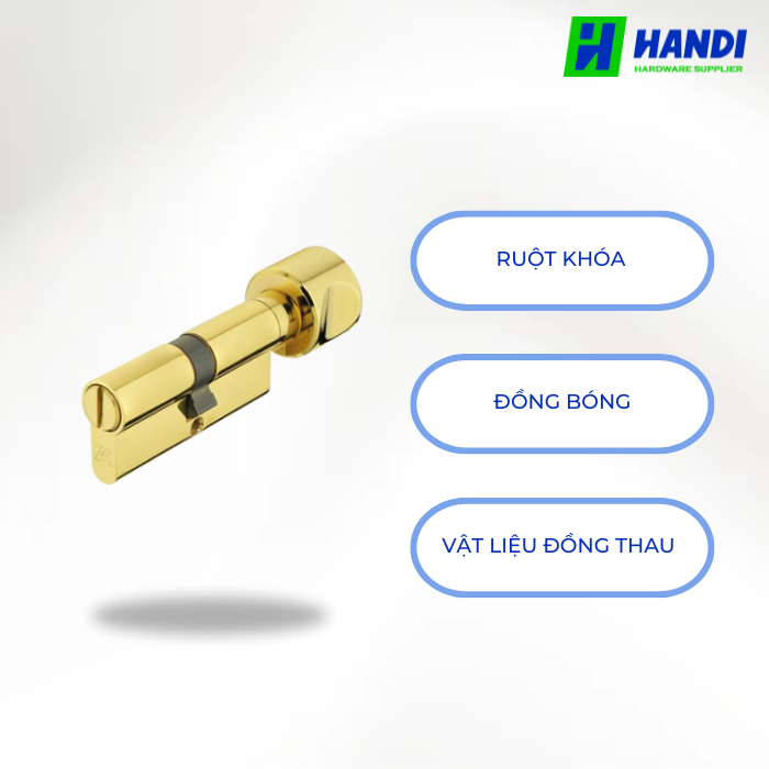 mô tả ruột khóa một đầu chìa, một đầu vặn hafele 916.96.666