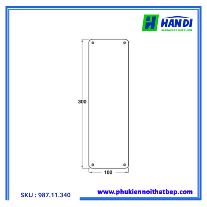 Thiết kế bảng đẩy và kéo cửa hafele 987.11.340