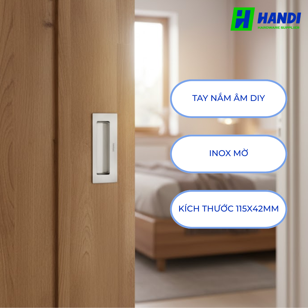 Mô tả tay nắm âm DIY cho cửa kéo hafele 489.72.130