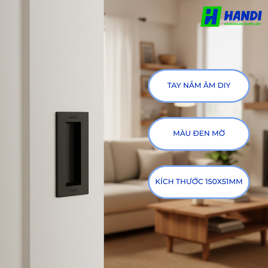 Mô tả tay nắm âm diy cho kéo cửa hafele 489.72.137