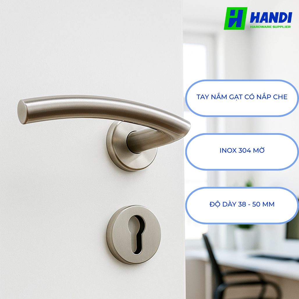 Mô tả tay nắm gạt cho cửa phòng hafele 903.92.408 