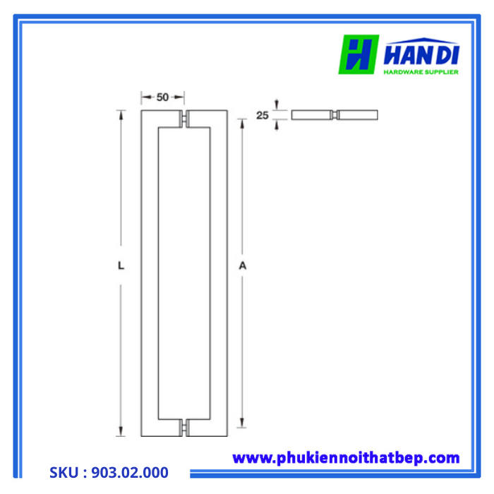 Thiết kế tay nắm gạt cho cửa phòng hafele 903.02.000
