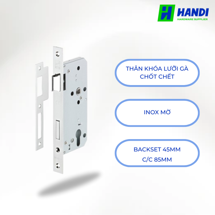 Mô tả thân khóa lưỡi gà hafele 911.02.165 