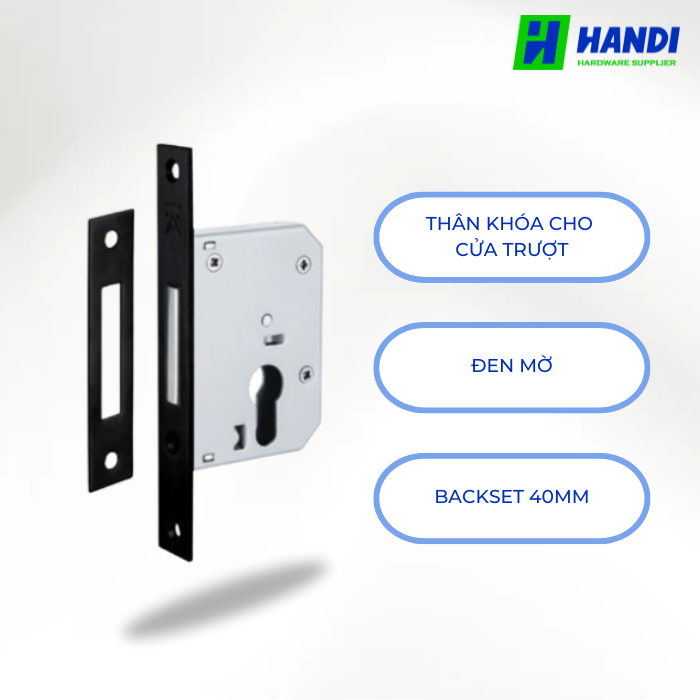 Mô tả thân khóa cho cửa trượt HAFELE 911.26.413