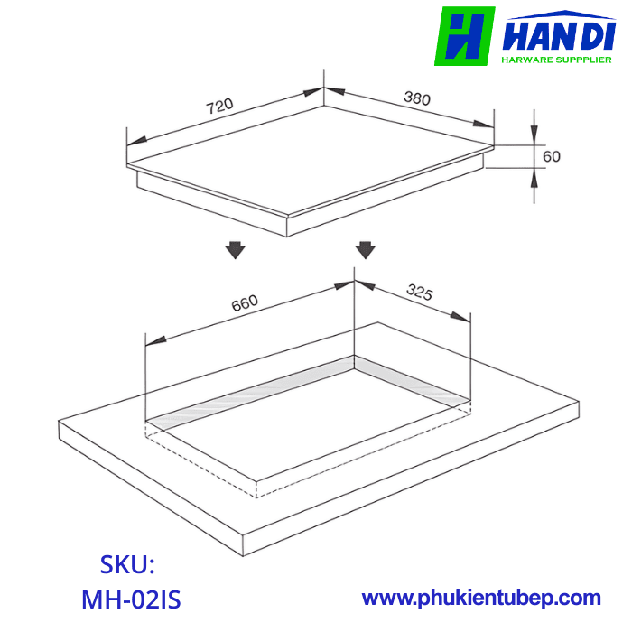 Bếp điện từ kính âm MALLOCA MH-02IS