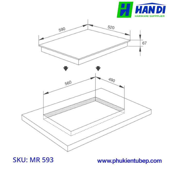 Bếp hồng ngoại 3 vùng nấu MALLOCA MR 593