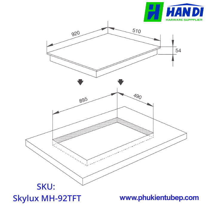 Bếp từ đa điểm nấu MALLOCA Skylux MH-92TFT