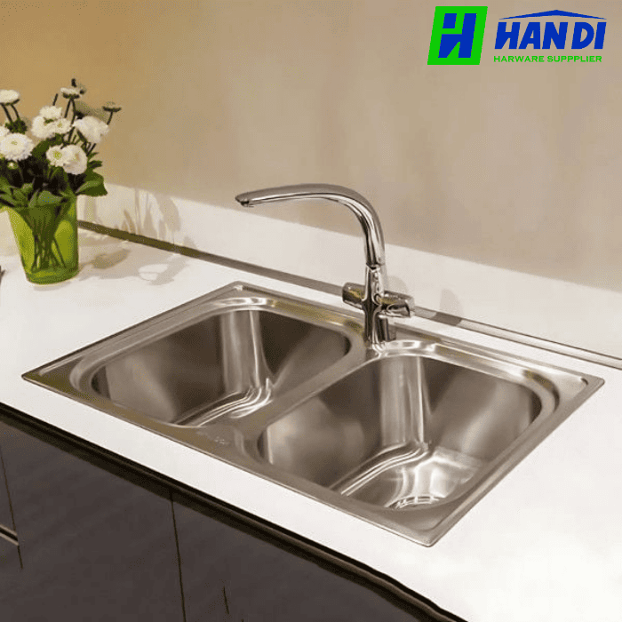Chậu rửa chén 2 hố inox 304 MALLOCA MS 1001 NEW