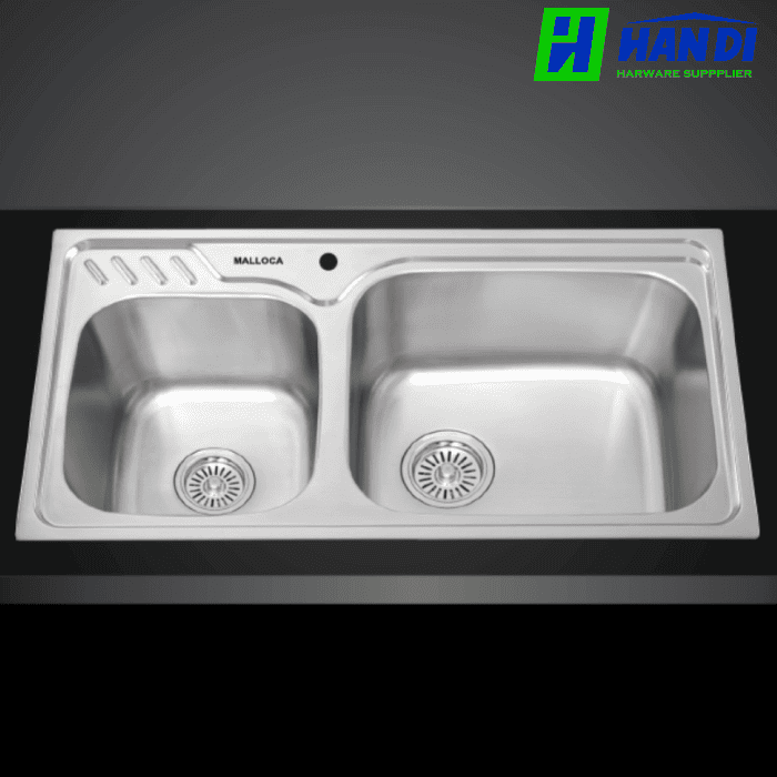 Chậu rửa chén 2 hố inox 304 MALLOCA MS 1003 NEW