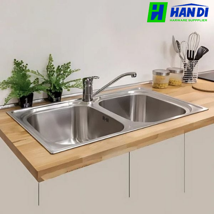 Chậu rửa chén 2 hố inox 304 MALLOCA MS 1011 NEW