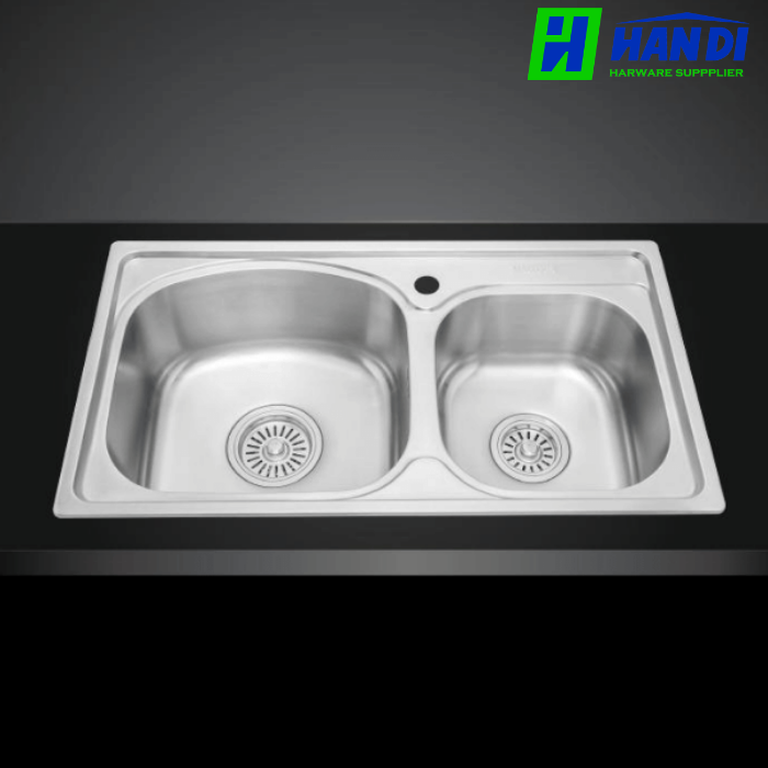 Chậu rửa chén 2 hố inox 304 MALLOCA MS 1011P