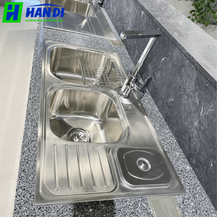 Chậu rửa chén 2 hố inox 304 MALLOCA MS 1024