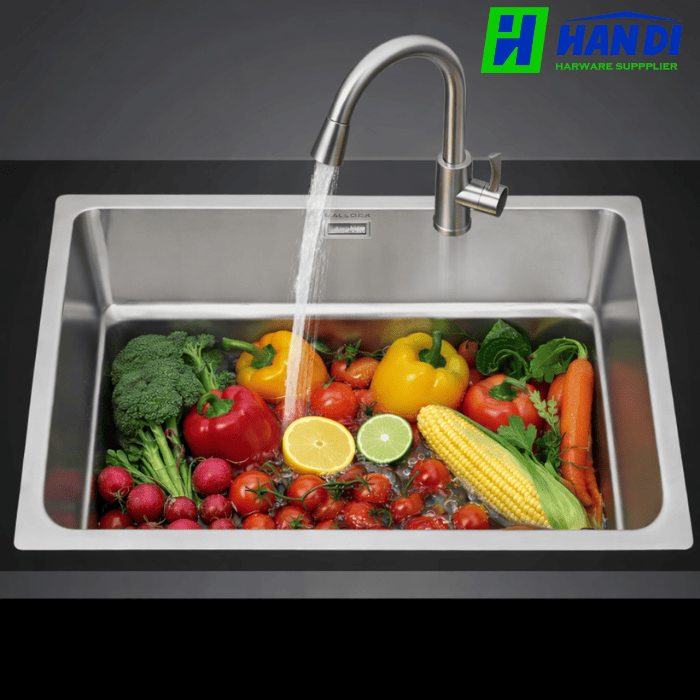 Chậu rửa chén 1 hố inox 304 MALLOCA MS 6070