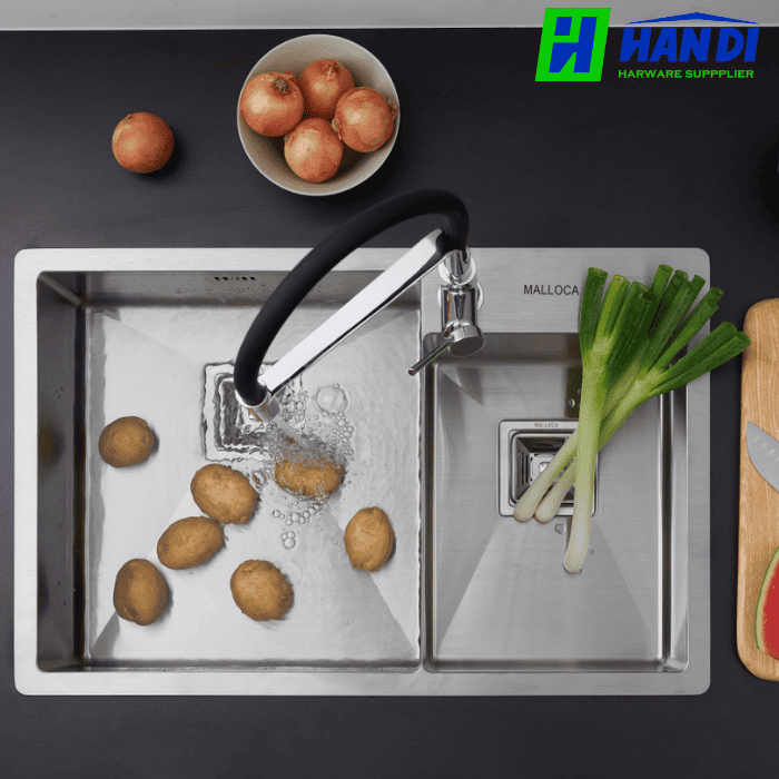Chậu rửa chén 2 hố inox 304 MALLOCA MS 620T