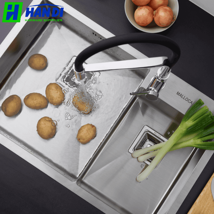 Chậu rửa chén 2 hố inox 304 MALLOCA MS 620T