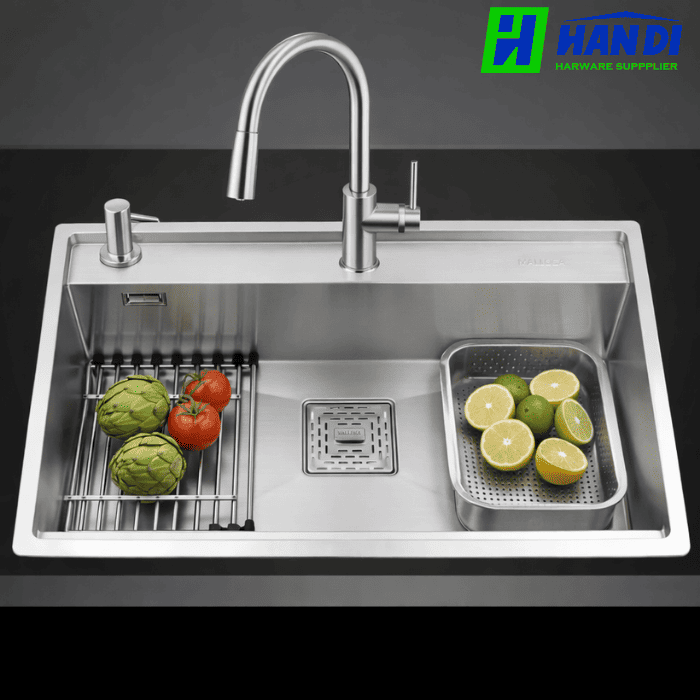 Chậu rửa chén 1 hố inox 304 MALLOCA MS 6302 ST