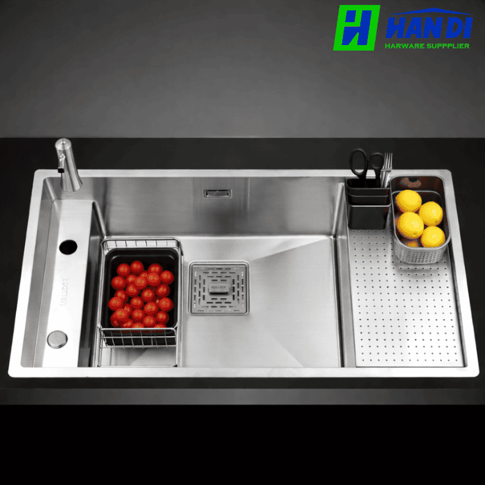 Chậu rửa chén 1 hố inox 304 MALLOCA MS 6303 WST