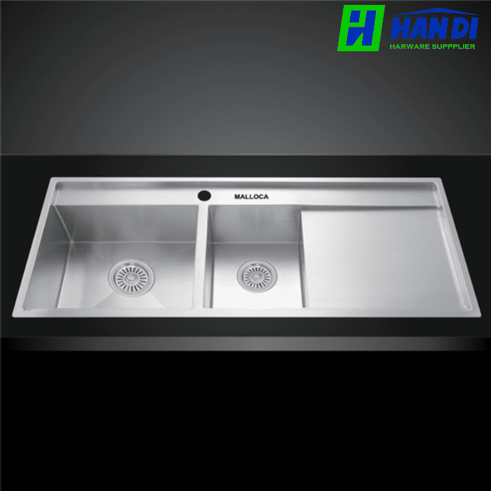 Chậu rửa chén 2 hố inox 304 MALLOCA MS 6306 ST