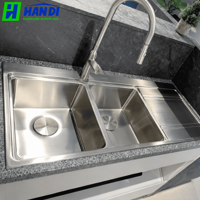 Chậu rửa chén 2 hố inox 304 MALLOCA MS 7818