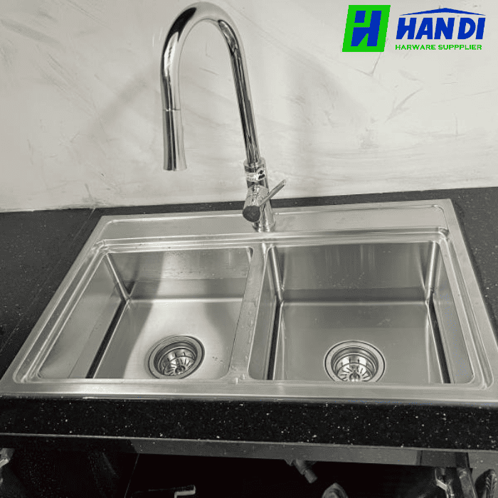 Chậu rửa chén 2 hố inox 304 MALLOCA MS 8812