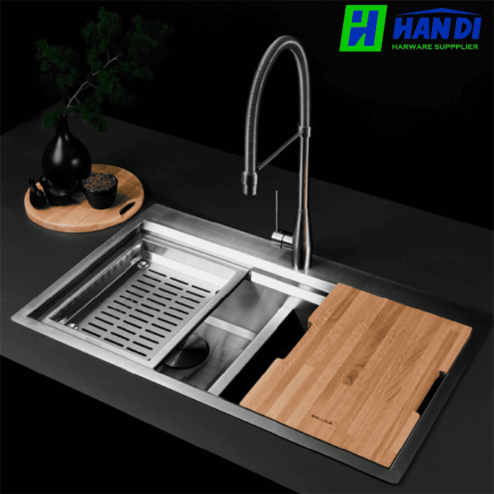 Chậu rửa chén 2 hố inox 304 MALLOCA Slide MS 862