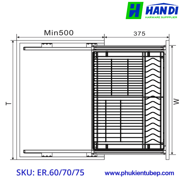 Kệ đựng bát nan tròn EUPLUS ER.60, ER.70, ER.75