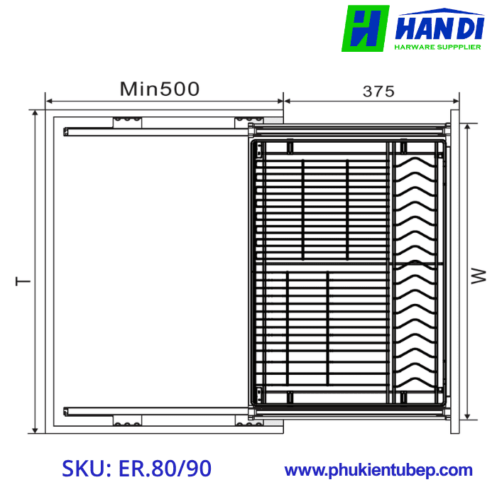 Kệ đựng bát nan tròn EUPLUS ER.80, ER.90