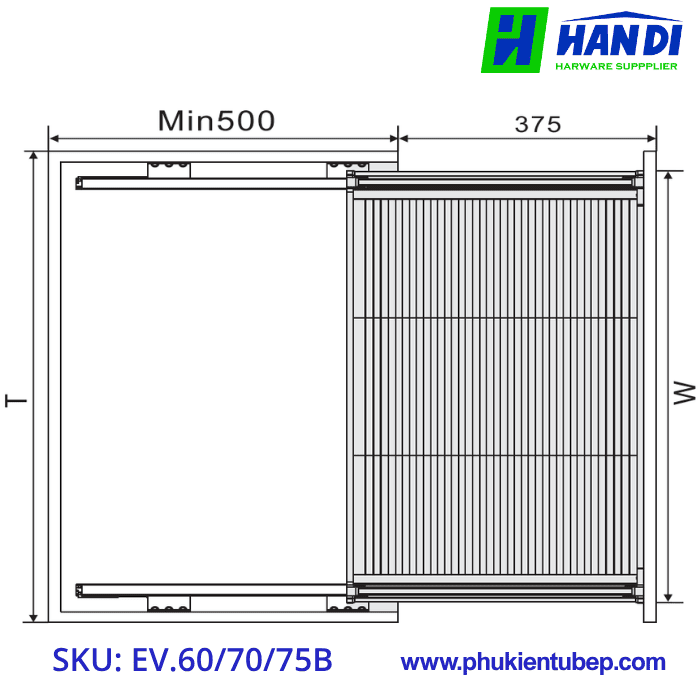 Kệ đựng xoong nồi nan dẹt EUPLUS EV.60B, EV.70B, EV.75B