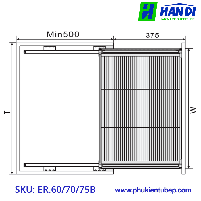 Kệ đựng xoong nồi nan tròn EUPLUS ER.60B, ER.70B, ER.75B