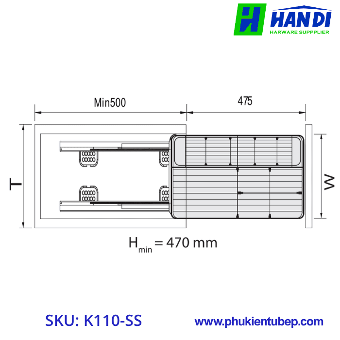Kệ đựng gia vị nan tròn EUPLUS ER.20B, ER.25B