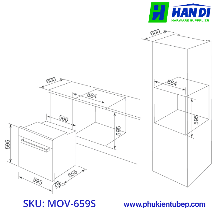 Lò nướng âm tủ MALLOCA MOV-659S