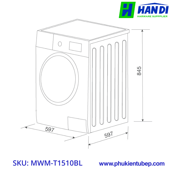 Máy giặt quần áo MALLOCA MWM-T1510BL