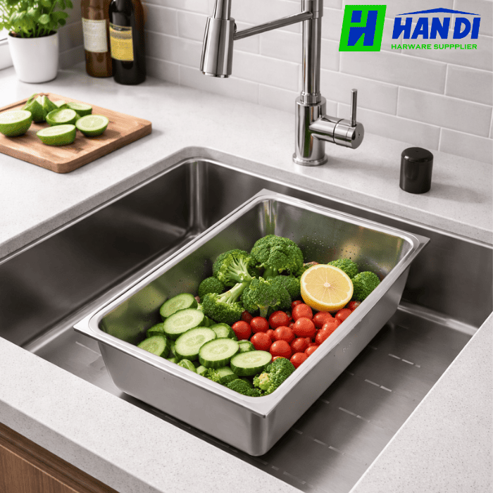 Rổ inox cao cấp MALLOCA RỔ INOX L-11
