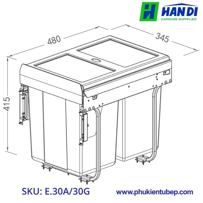 Thùng đựng rác EUPLUS E.30A, E.30G