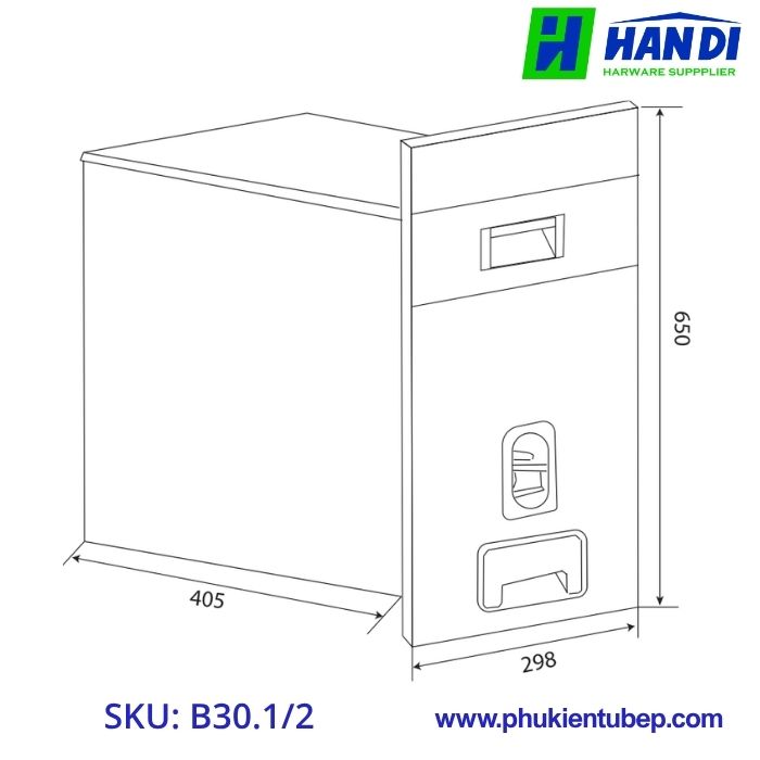 Thùng gạo mặt gương EUPLUS B30.1, B30.2