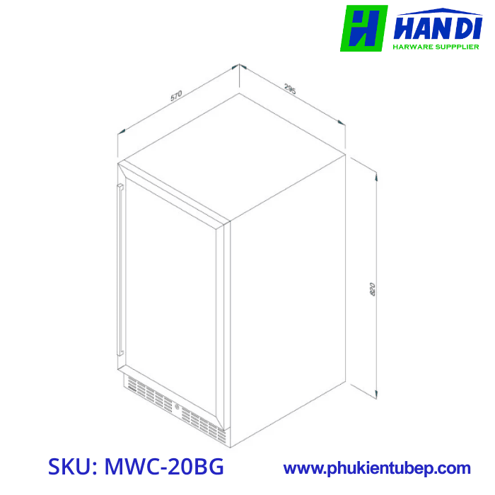 Tủ rượu độc lập âm tủ MALLOCA MWC-20BG